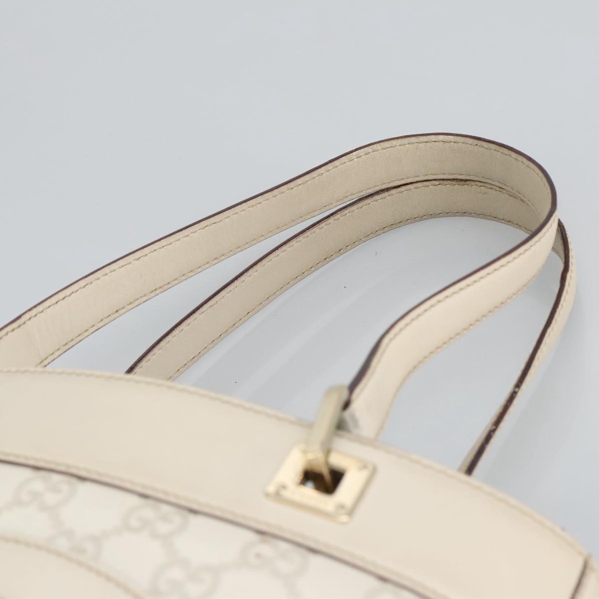 Gucci Guccissima White Leather Shoulder Bag ()