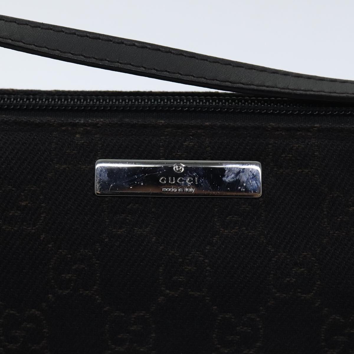Gucci Baguette Black Canvas Clutch Bag ()