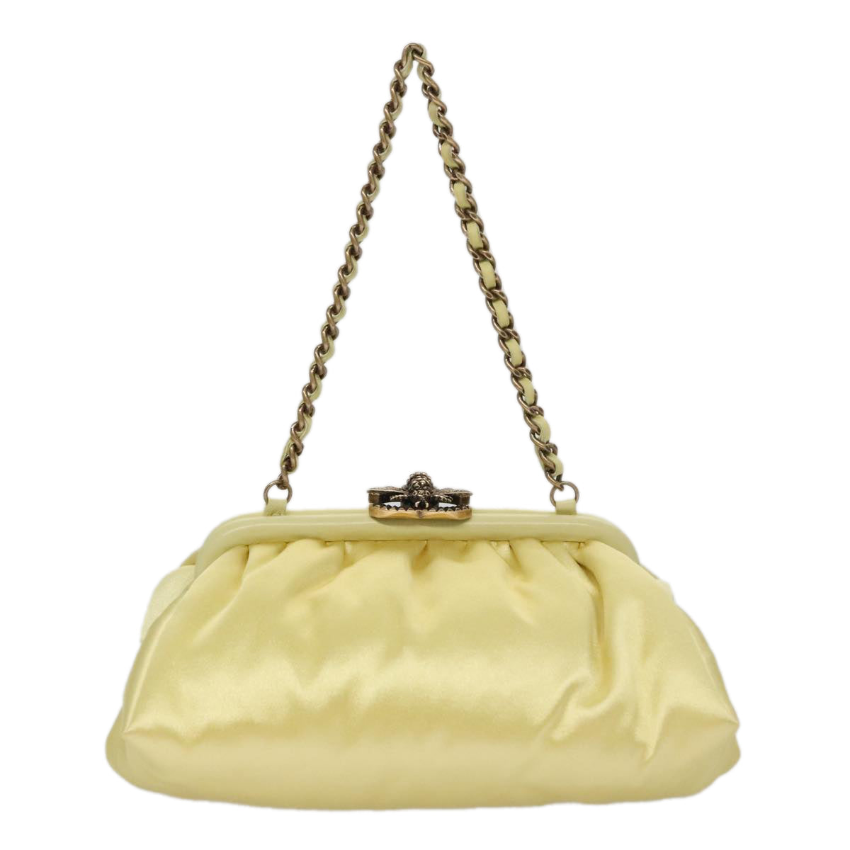 Chanel Yellow Silk Shoulder Bag ()