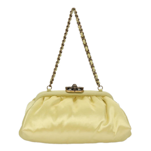Chanel Yellow Silk Shoulder Bag ()