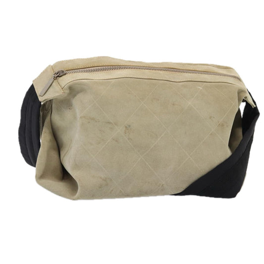 Chanel Beige Suede Shoulder Bag ()