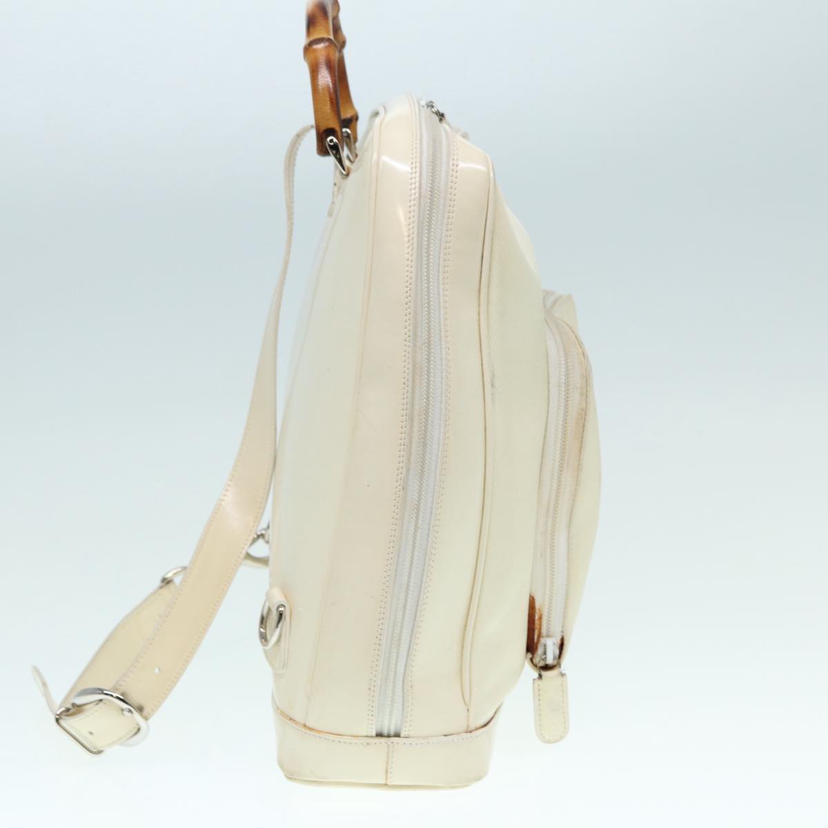 Gucci Bamboo White Leather Shoulder Bag ()