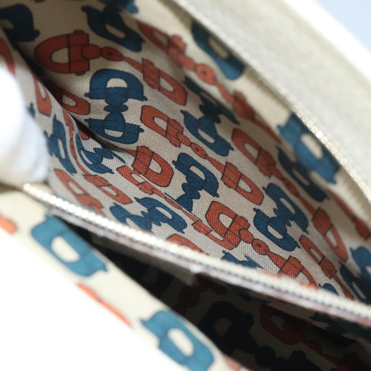 Gucci Bamboo White Leather Handbag ()