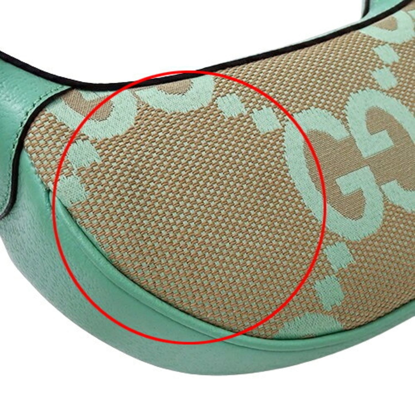 Gucci Gg Canvas Beige Green Gg Canvas Handbag Shoulder Bag ()