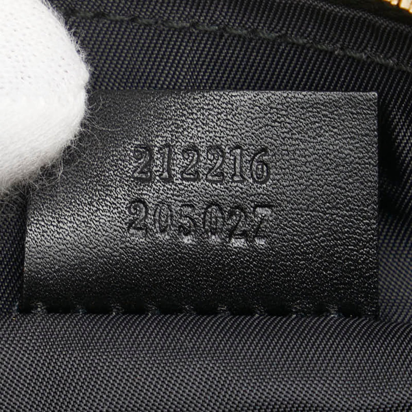 Gucci Black Navy Pvc Leather Shoulder Bag ()