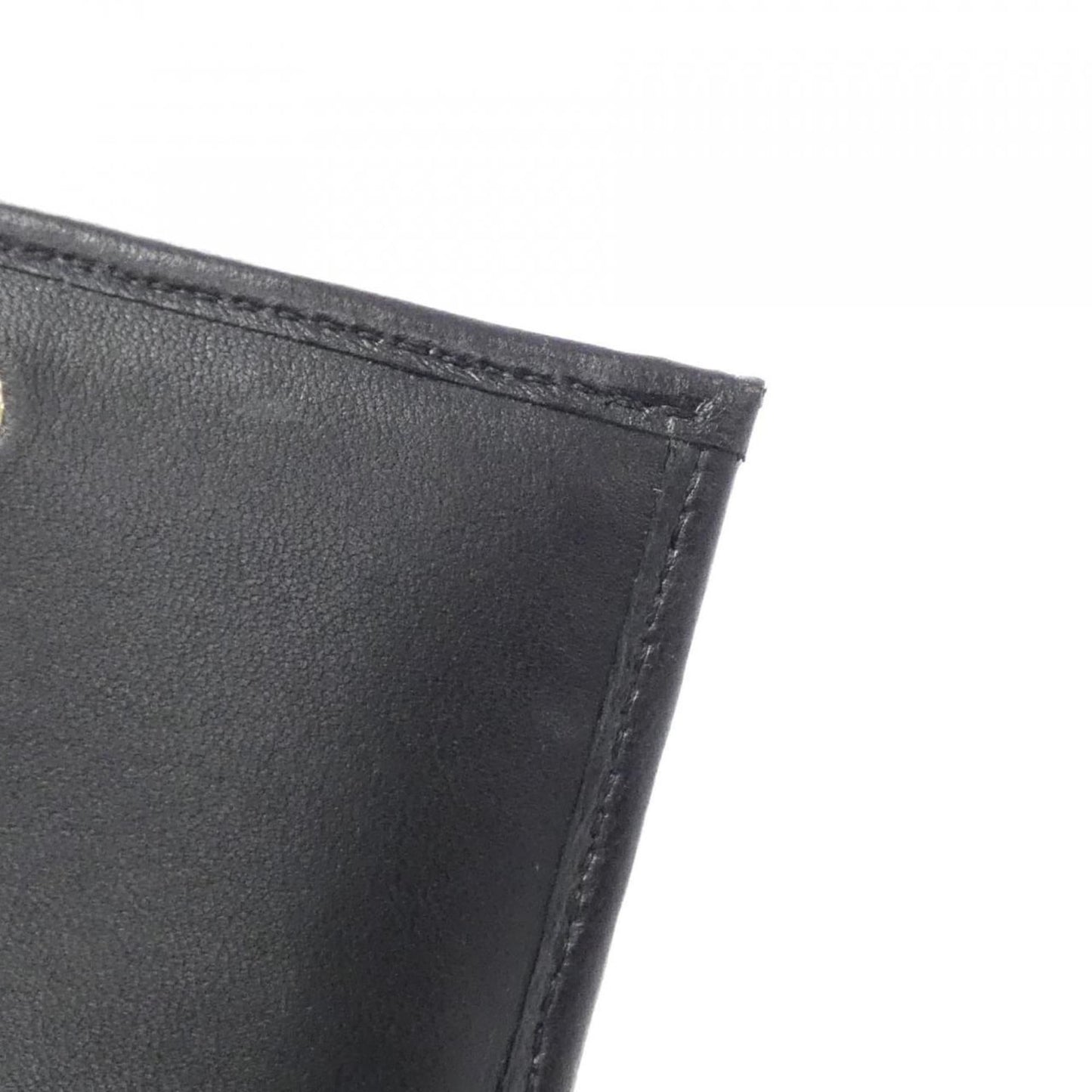 Chanel Black Bordeaux Leather Wallet (Bi-Fold) ()