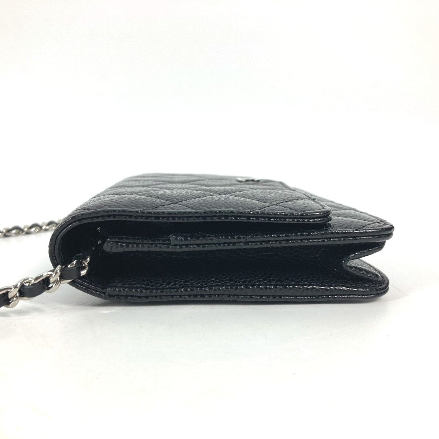 Chanel Black Leather Long Wallet (Bi-Fold) ()