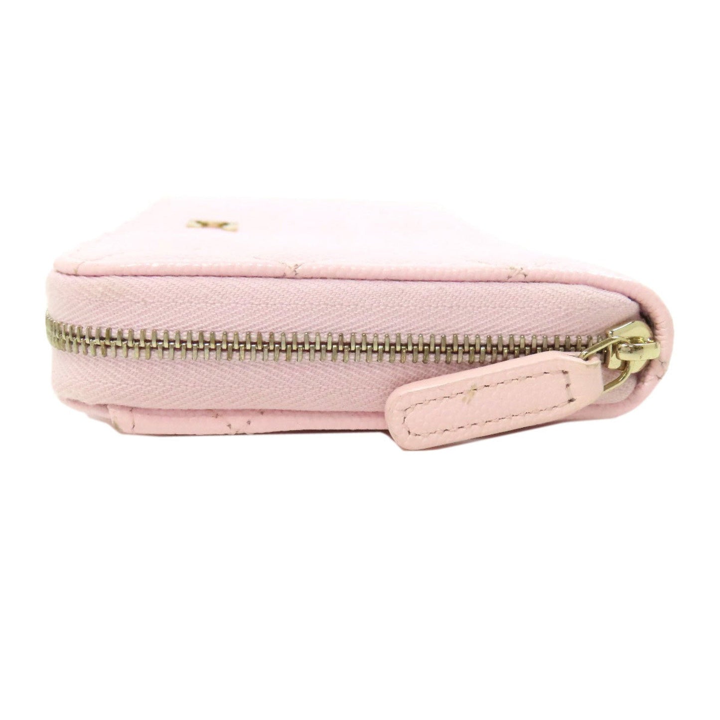 Chanel Pink Leather Long Wallet (Bi-Fold) ()