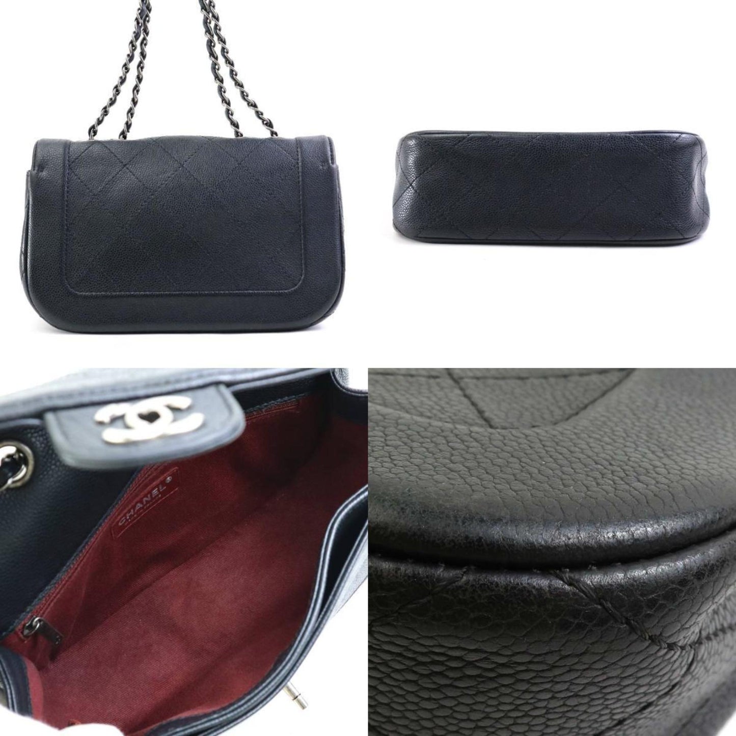 Chanel Black Caviar Leather Shoulder Bag ()