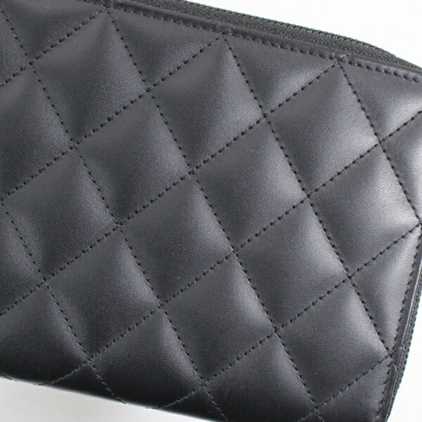 Chanel Black Pink Leather Long Wallet (Bi-Fold) ()