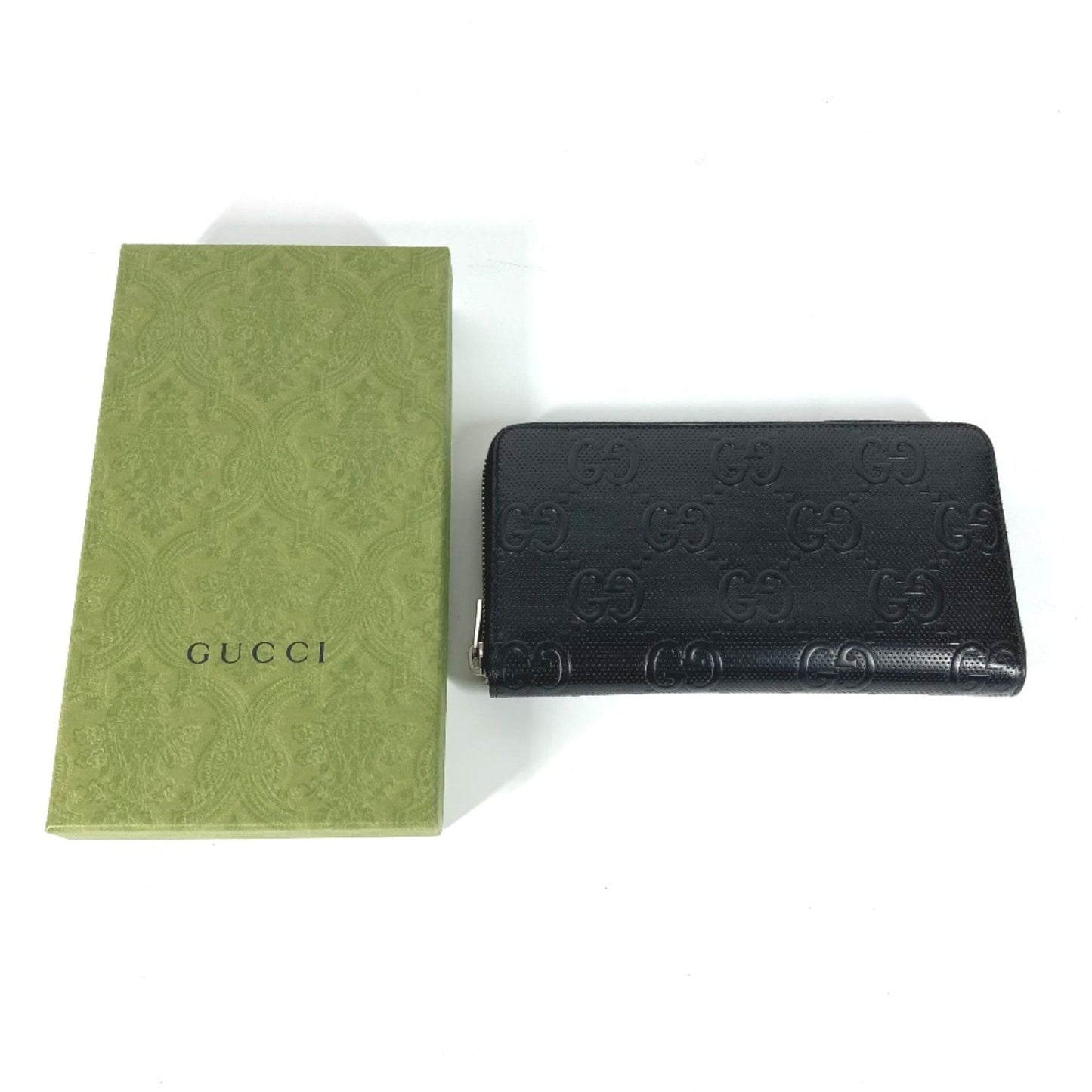 Gucci Black Leather Long Wallet (Bi-Fold) ()