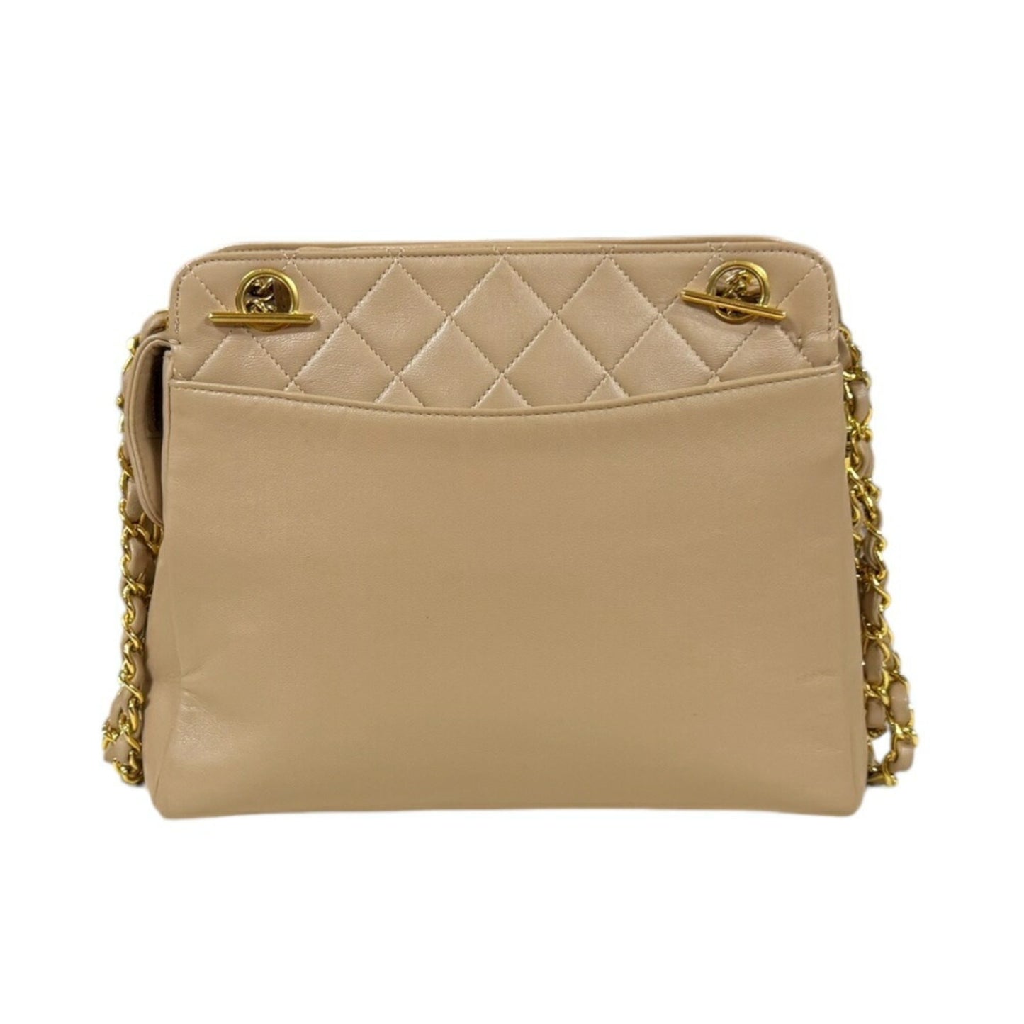 Chanel Beige Leather Shoulder Bag ()