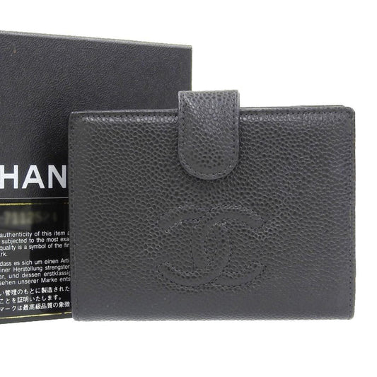 Chanel Black Grained Calfskin Coin Purse/Coin Case ()