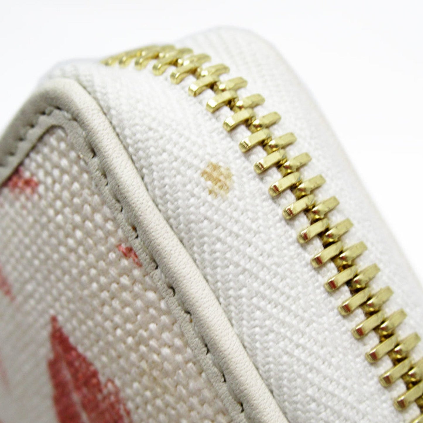 Gucci Red Color White Canvas Coin Purse/Coin Case ()