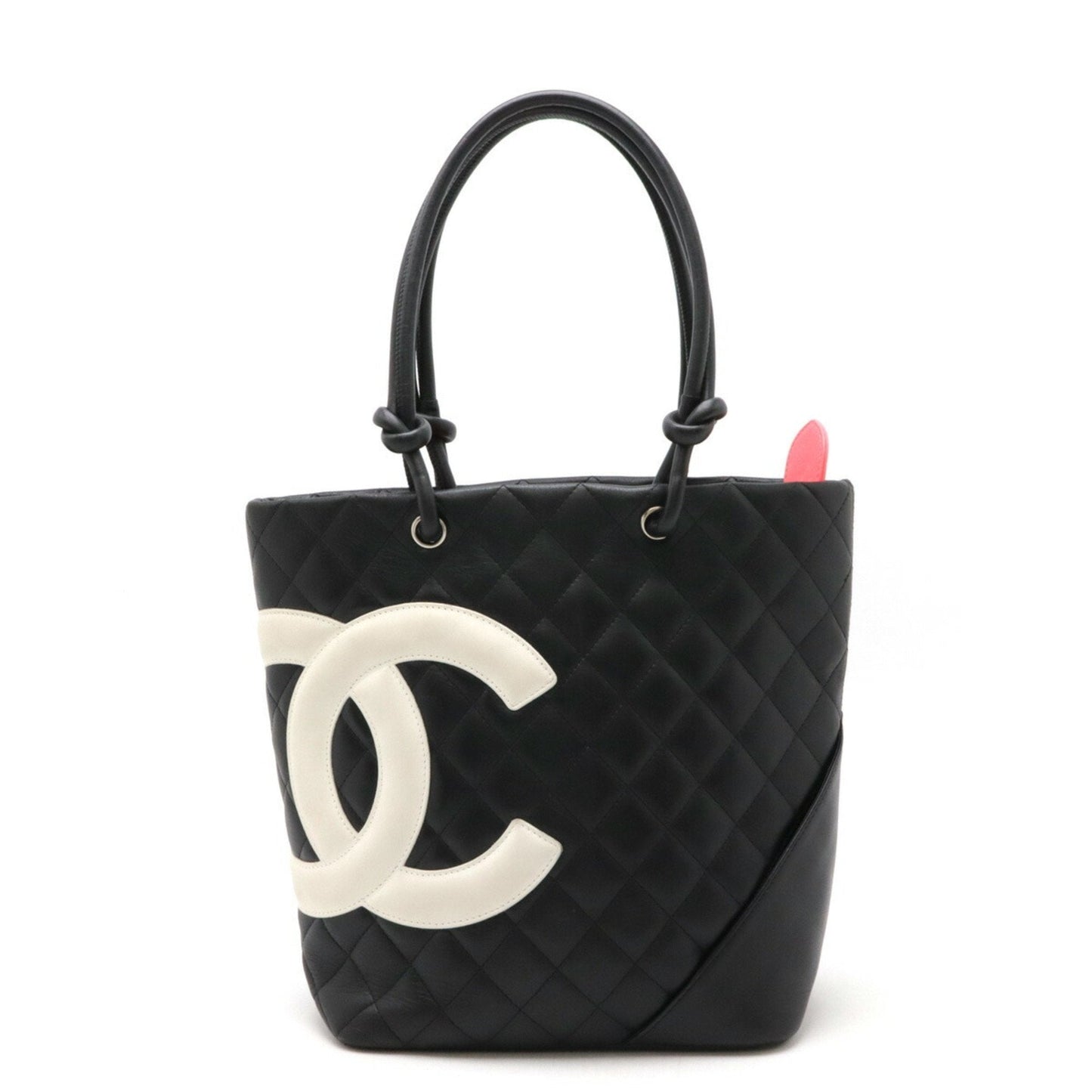 Chanel Black White Shoulder Bag Tote Bag ()