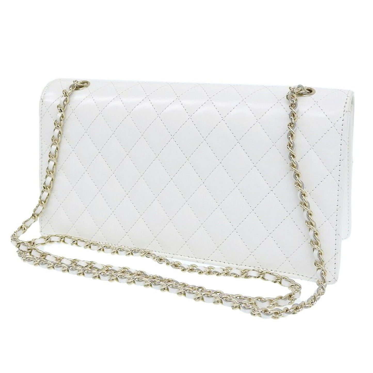 Chanel White Leather Shoulder Bag ()