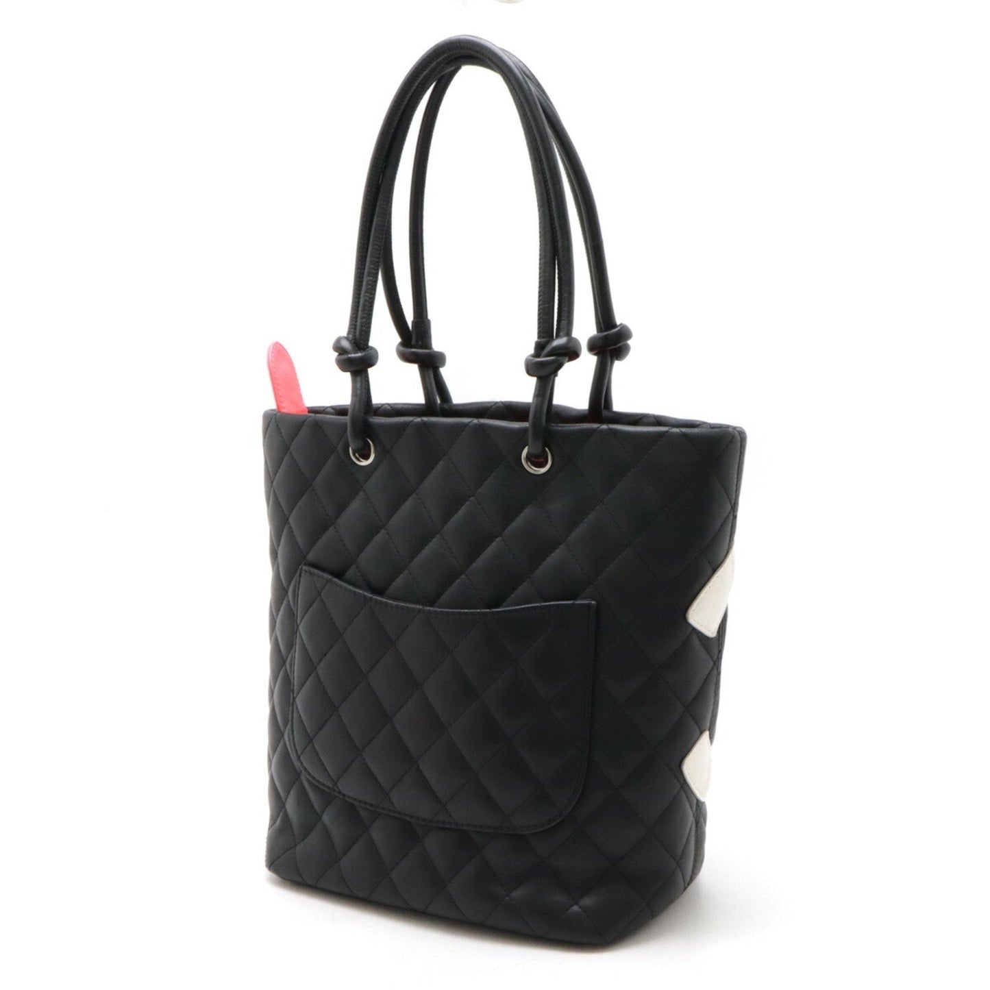 Chanel Black White Cambon Ligne Shoulder Bag Tote Bag ()