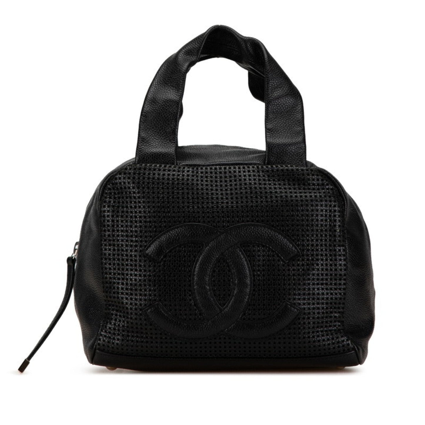 Chanel Black Caviar Leather Boston Bag Handbag ()