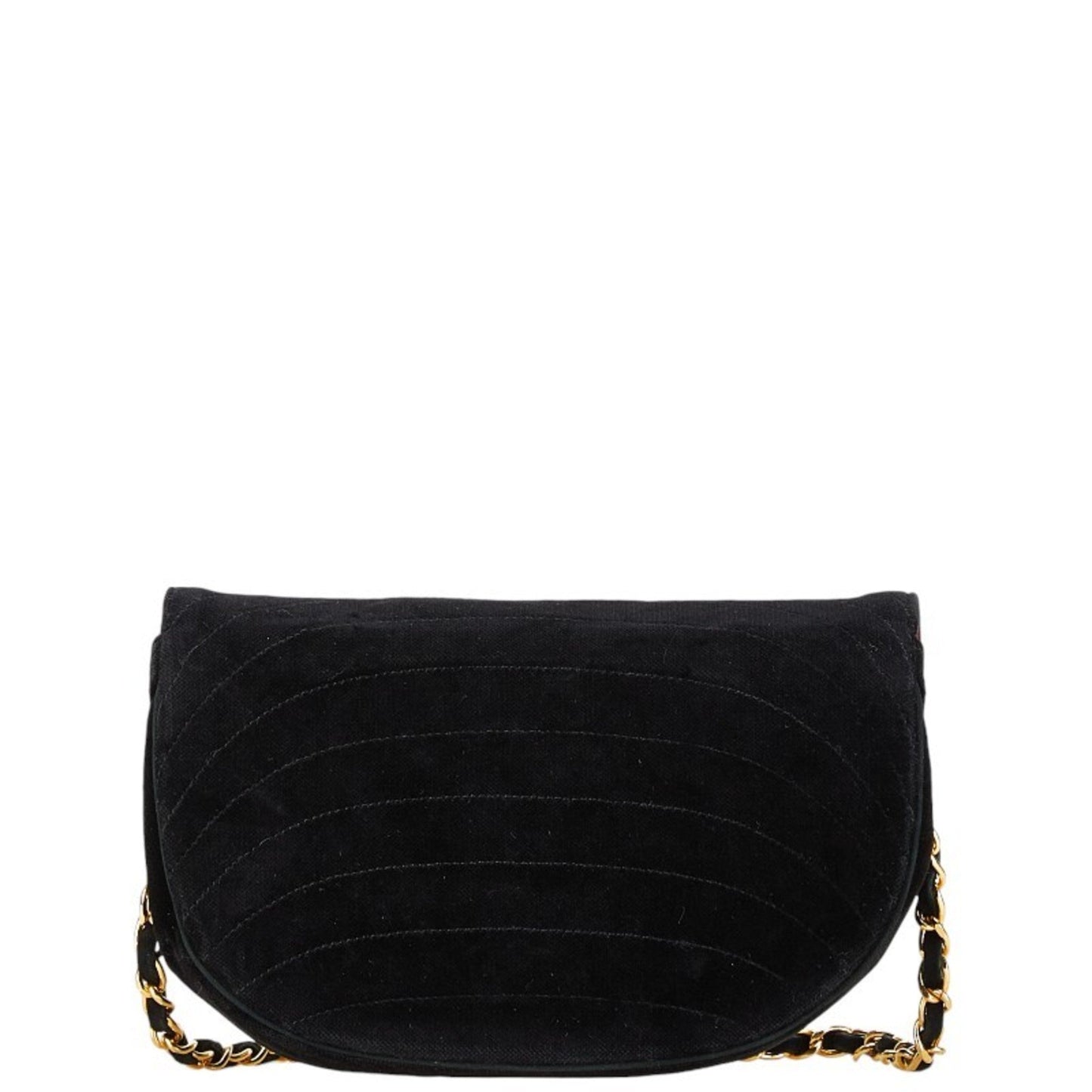 Chanel Black Suede Shoulder Bag ()