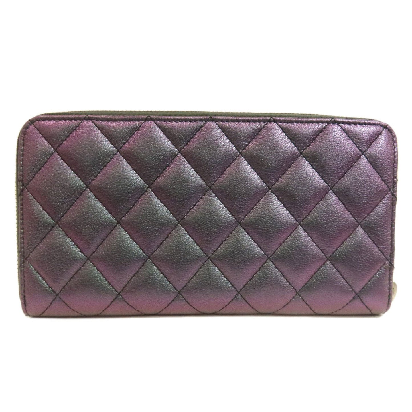 Chanel Metallic Leather Long Wallet (Bi-Fold) ()