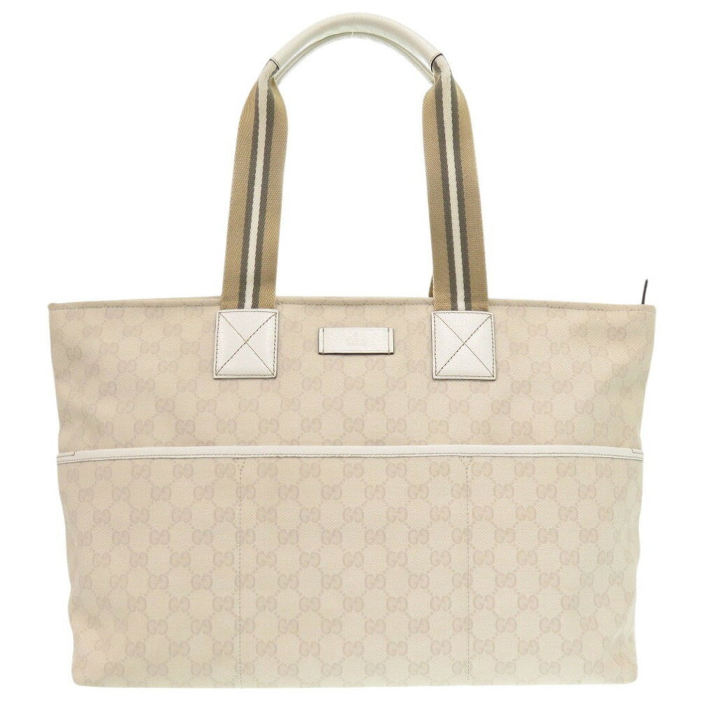 Gucci Ivory Gg Canvas Tote Bag ()
