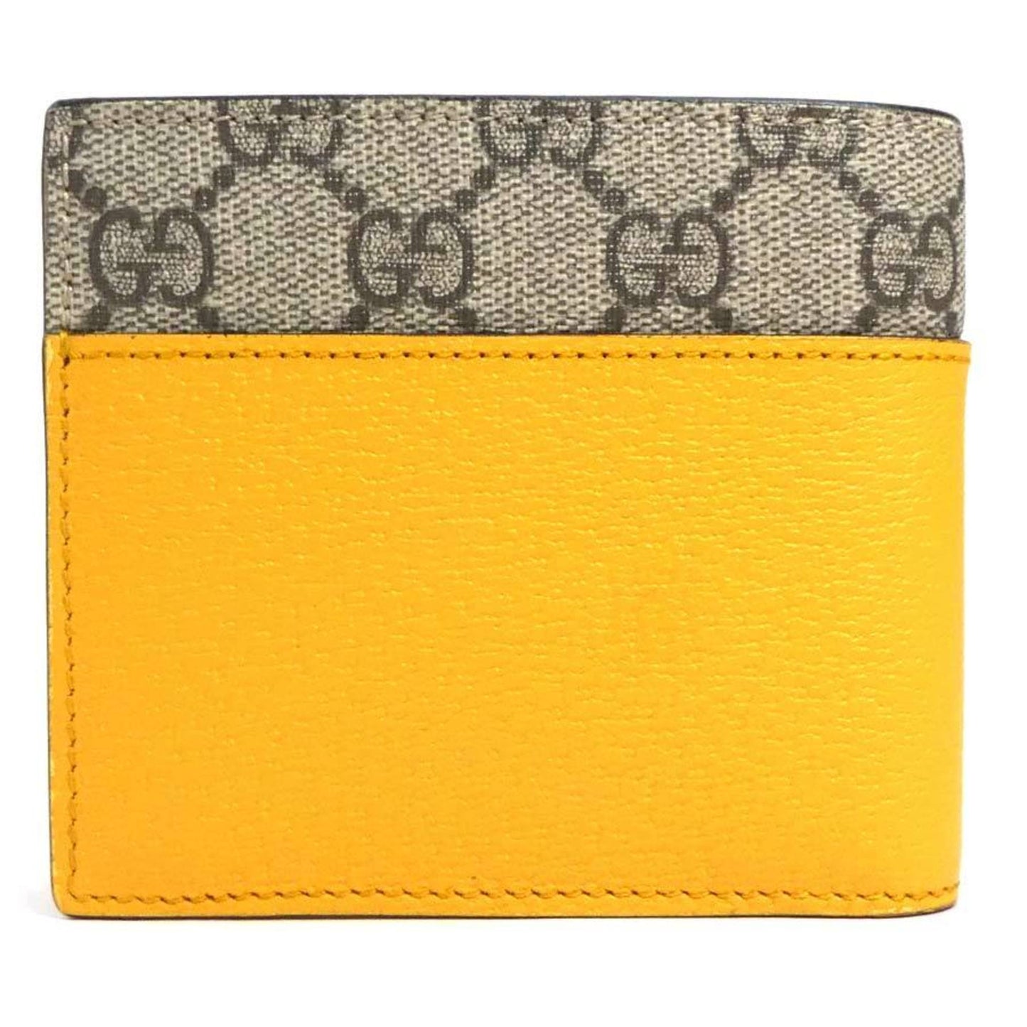 Gucci Brown Yellow Leather Gg Supreme Wallet (Bi-Fold) ()