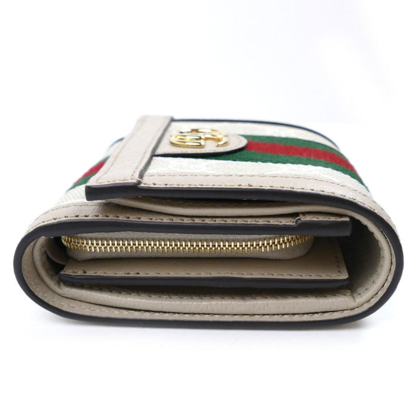 Gucci Beige White Gg Supreme Canvas Leather Wallet (Bi-Fold) ()
