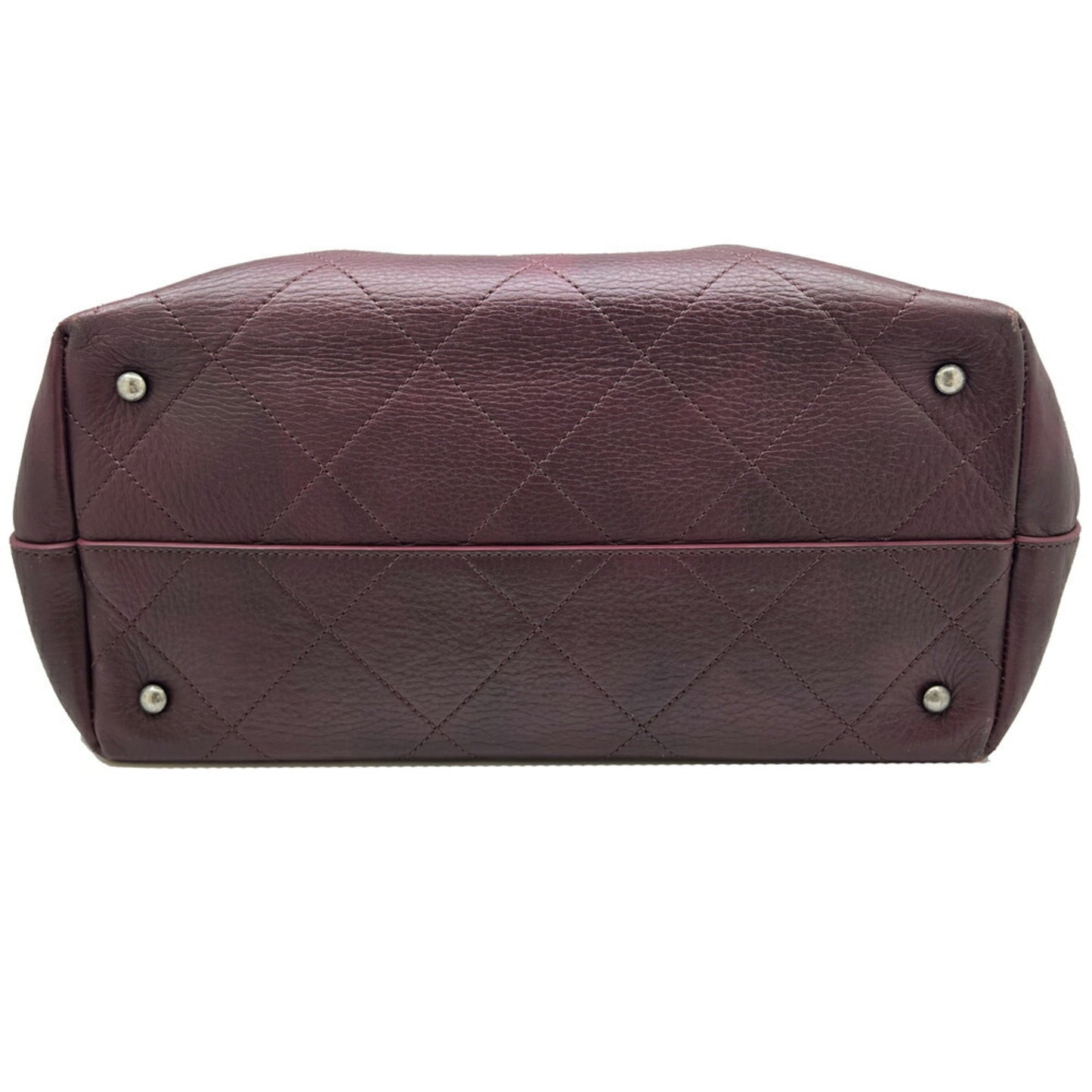 Chanel Wine Leather Handbag Shoulder Bag Tote Bag ()