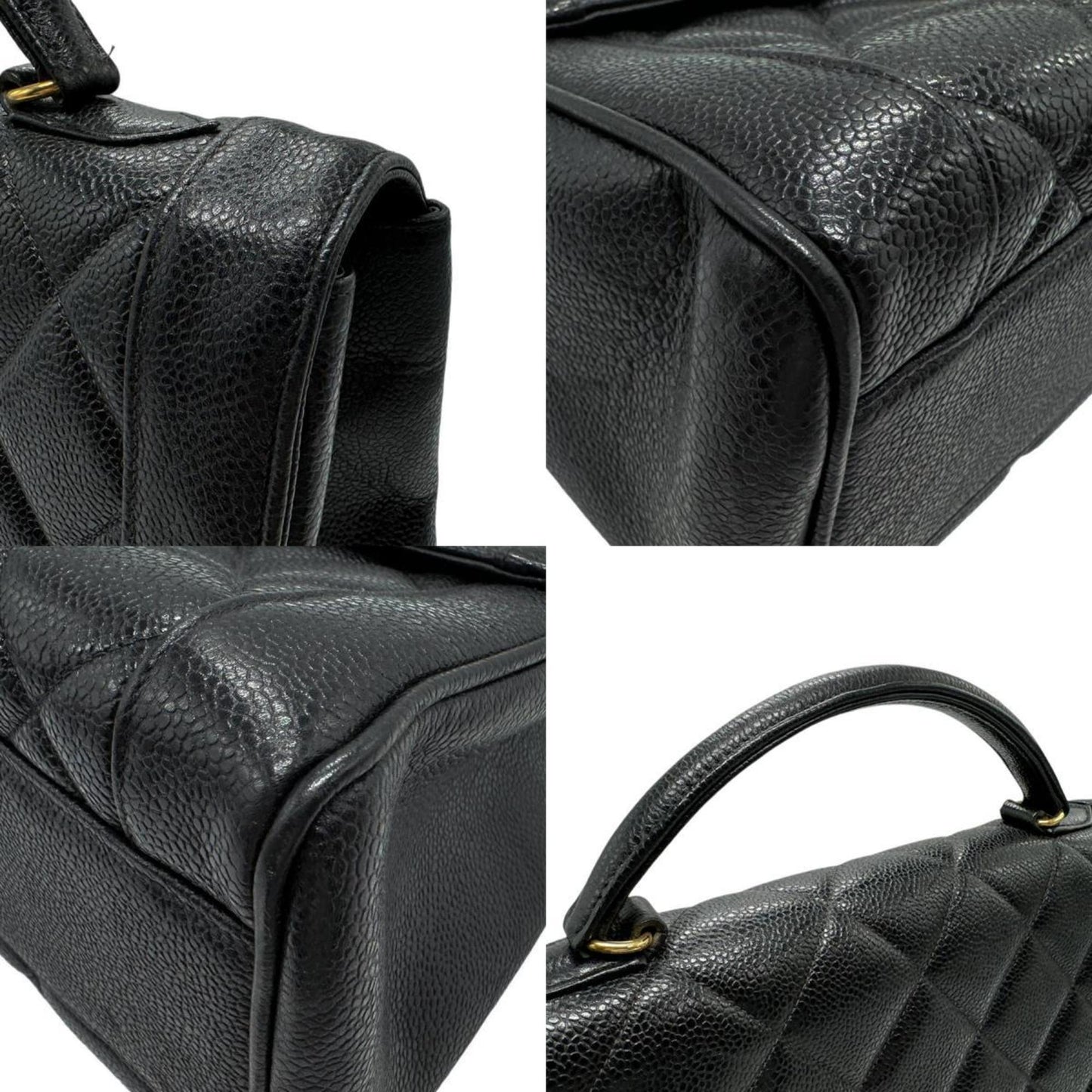 Chanel Black Caviar Leather Handbag ()