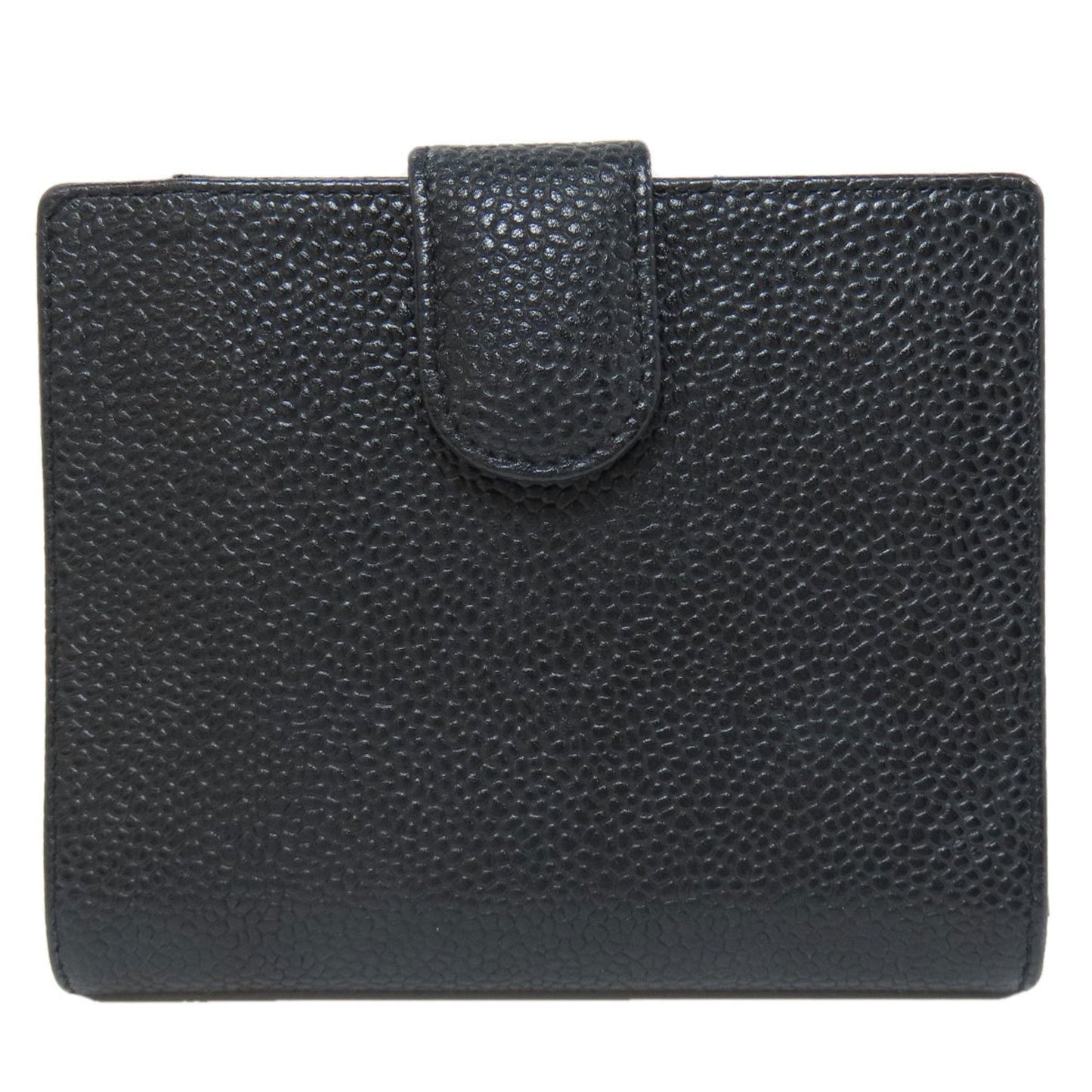 Chanel Black Grained Calfskin Wallet (Bi-Fold) ()