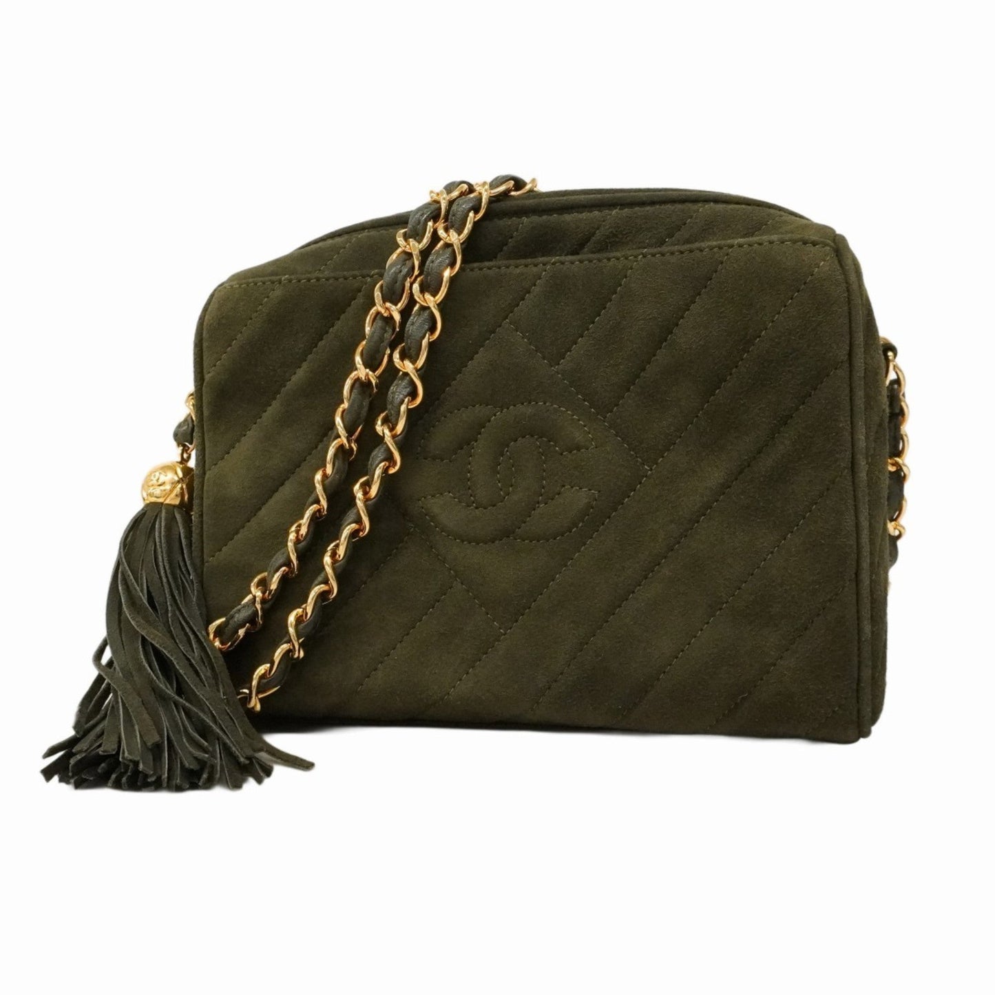 Chanel Black Suede Shoulder Bag ()