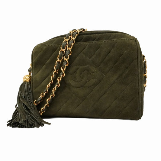 Chanel Black Suede Shoulder Bag ()