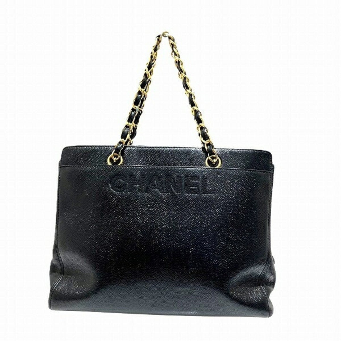 Chanel Black Grained Calfskin Handbag ()