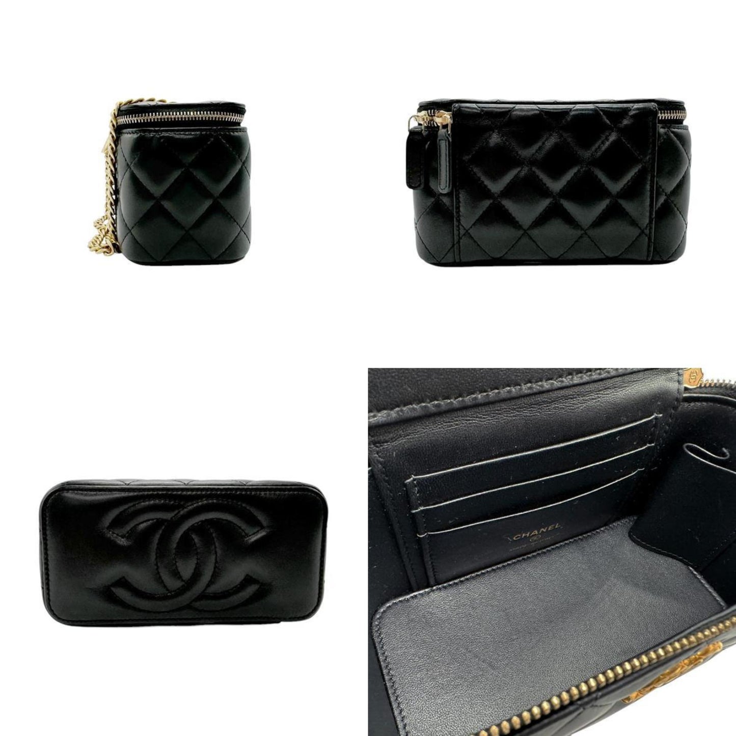 Chanel Black Leather Shoulder Bag ()