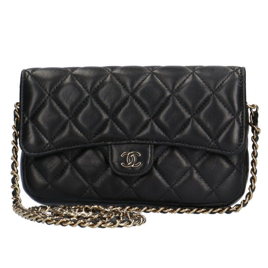 Chanel Black Leather Shoulder Bag ()