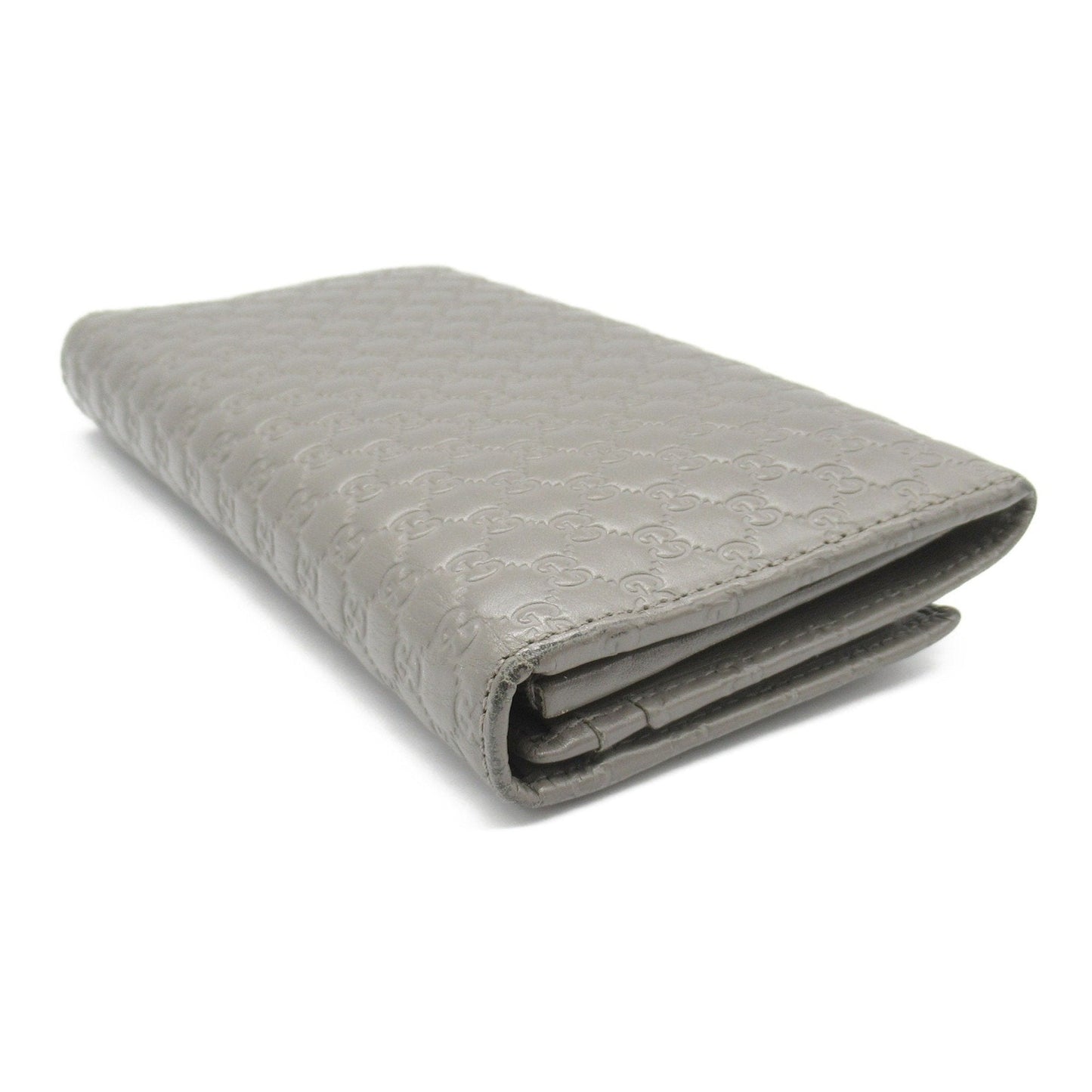 Gucci Gray Leather Long Wallet (Bi-Fold) ()