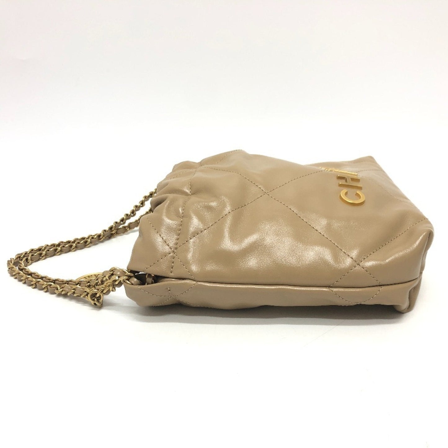 Chanel Beige Leather Shoulder Bag ()