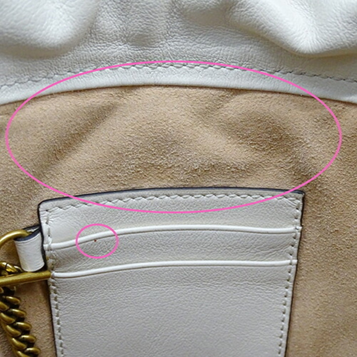 Gucci Gg Marmont White Leather Shoulder Bag ()