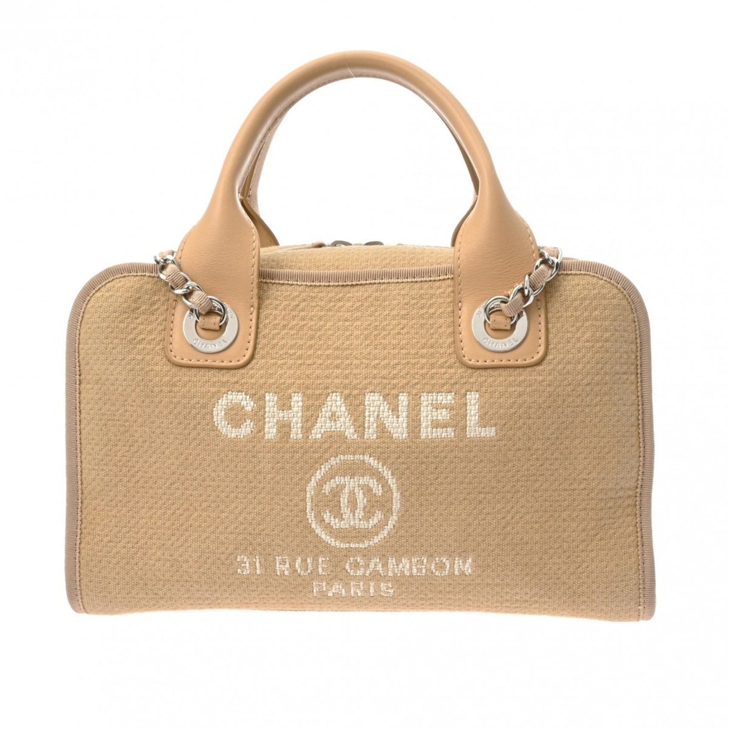 Chanel Beige Canvas Handbag ()