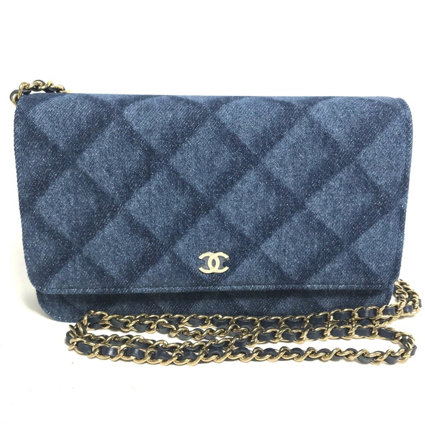 Chanel Blue Denim Shoulder Bag ()