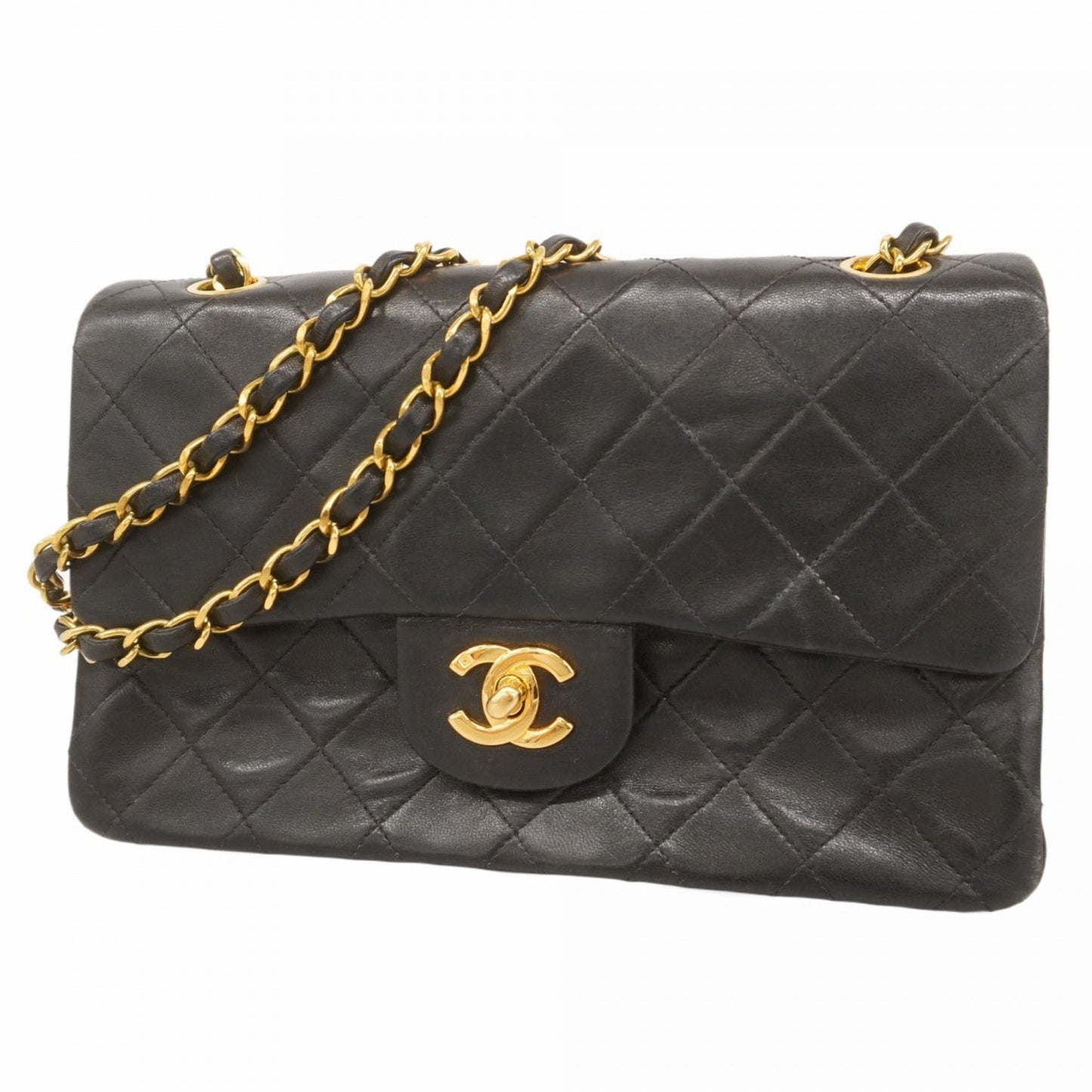 Chanel Black Leather Shoulder Bag ()