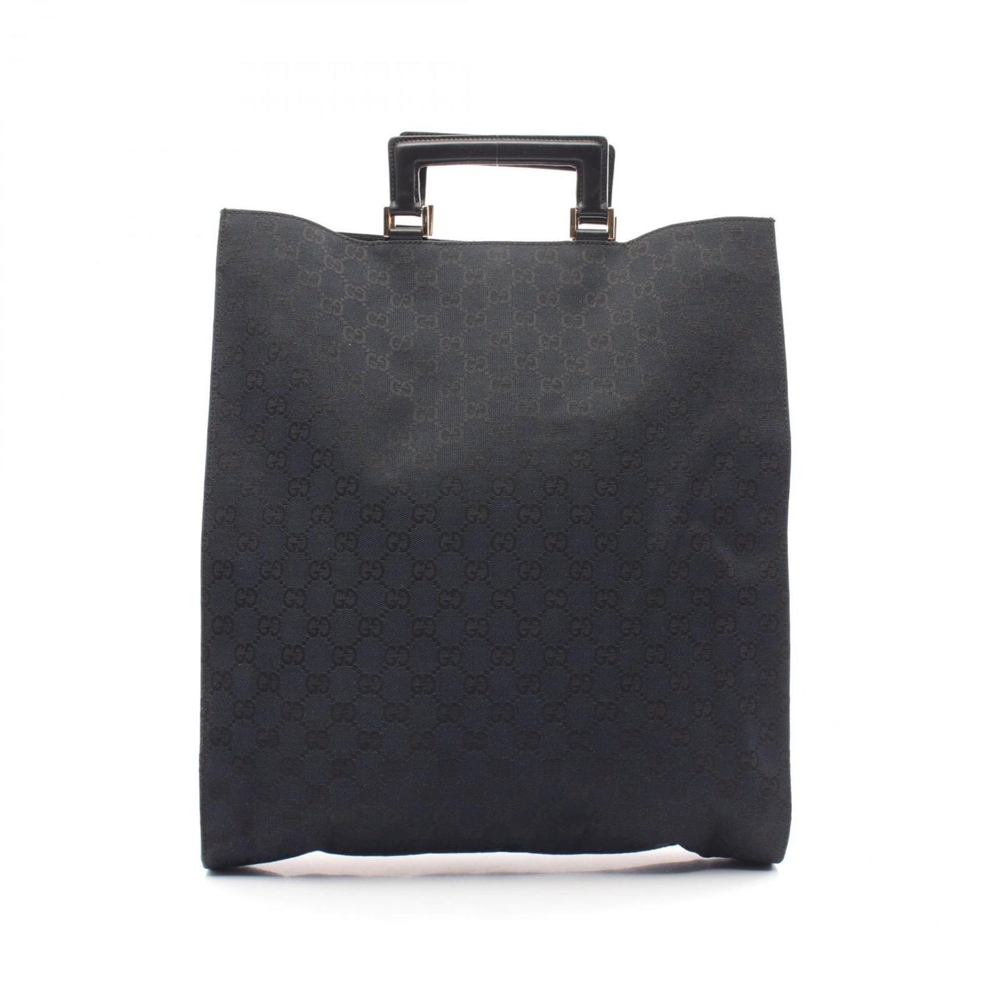 Gucci Black Canvas Leather Tote Bag ()