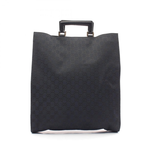 Gucci Black Canvas Leather Tote Bag ()