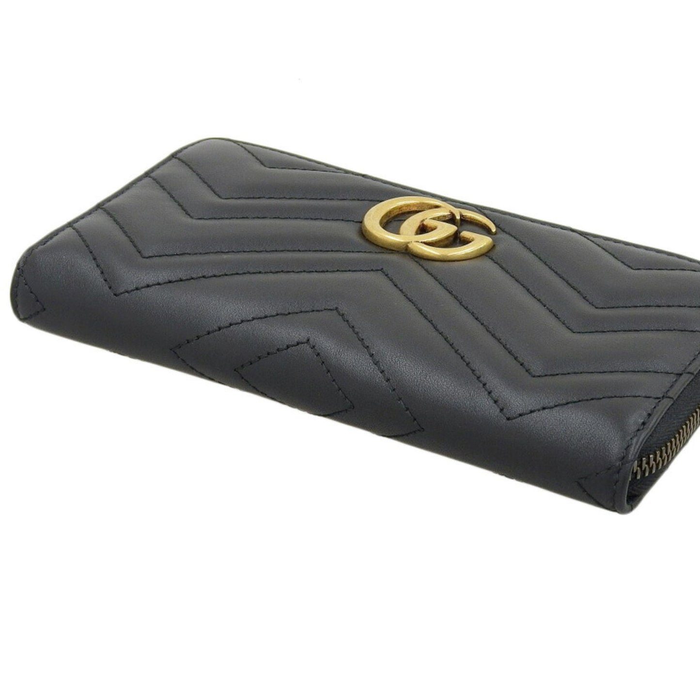 Gucci Black Leather Long Wallet (Bi-Fold) ()