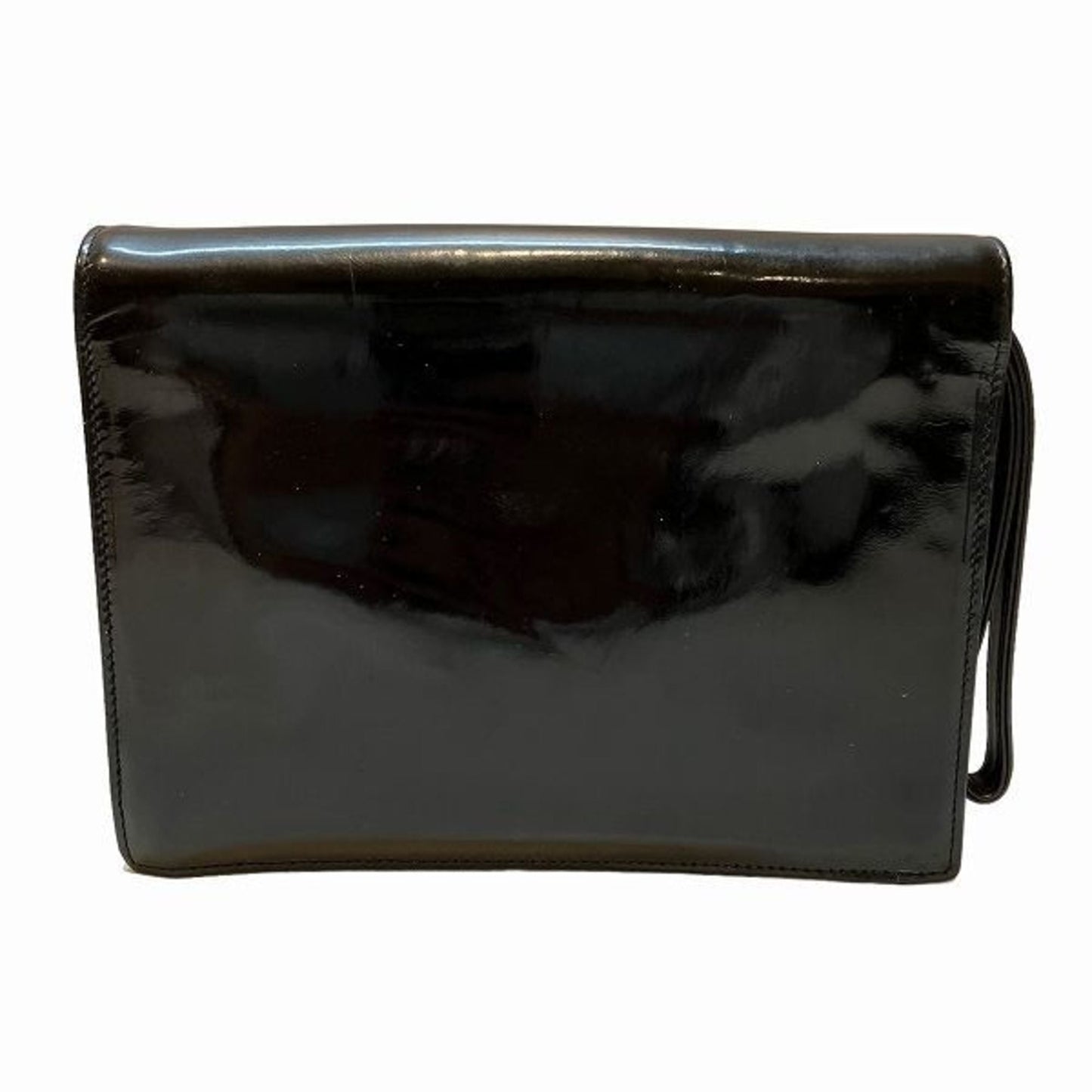 Chanel Black Multi-Color Patent Leather Clutch Bag Handbag ()