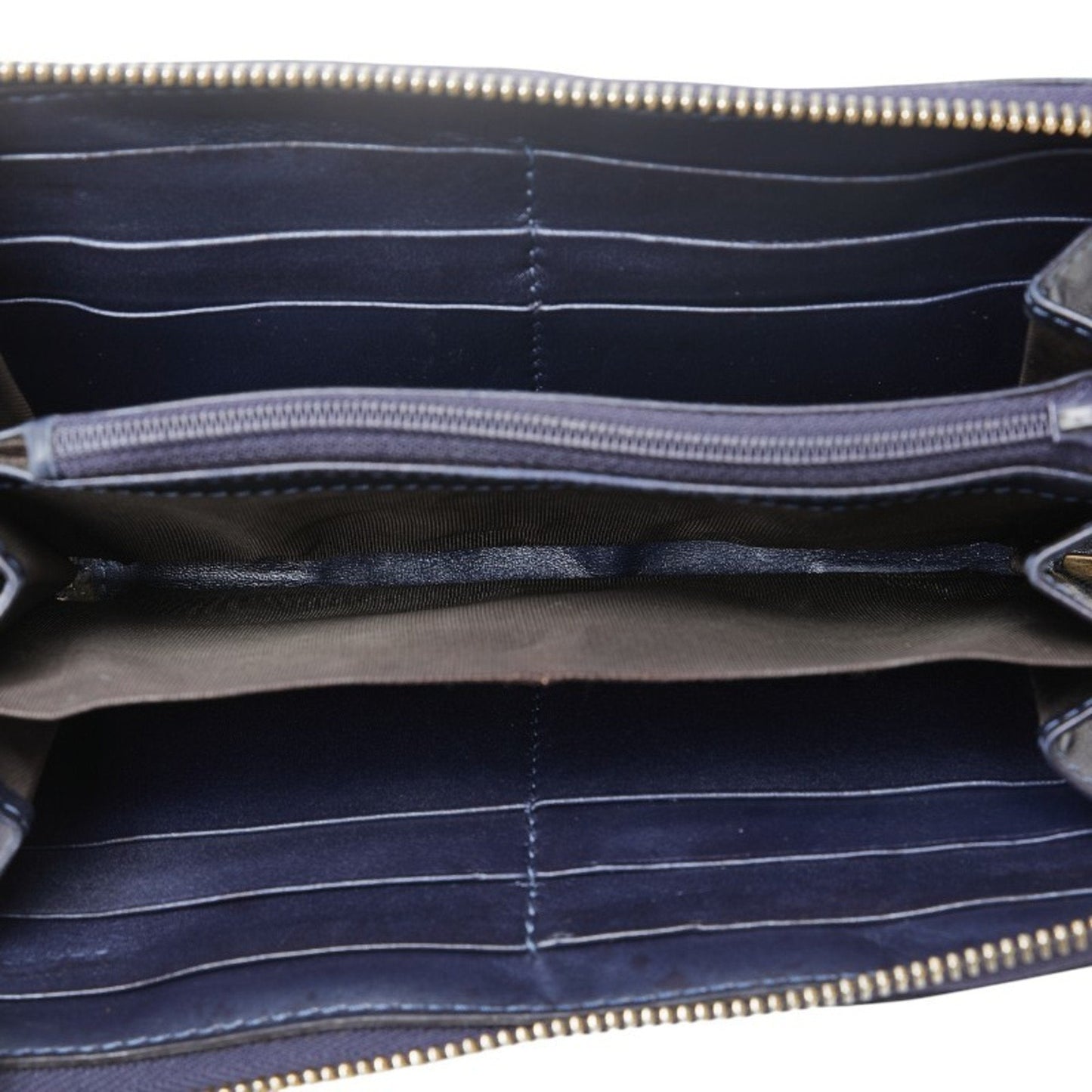 Gucci Beige Navy Canvas Leather Coin Purse/Coin Case ()