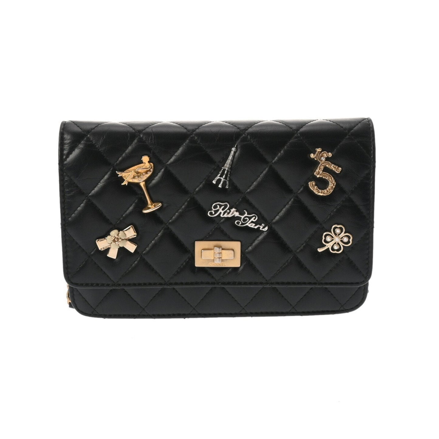 Chanel Black Leather Pouch Shoulder Bag ()