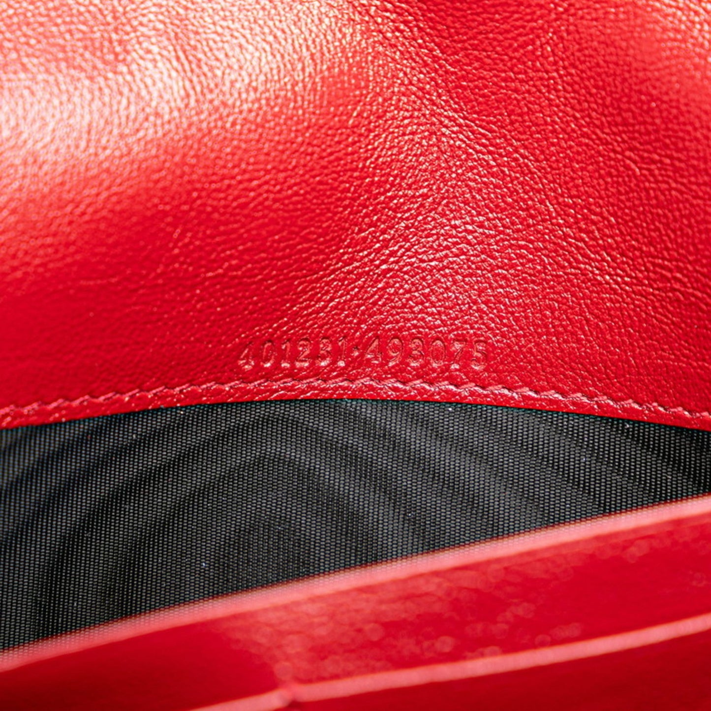 Gucci Black Red Color Tweed Leather Chain/Shoulder Wallet ()