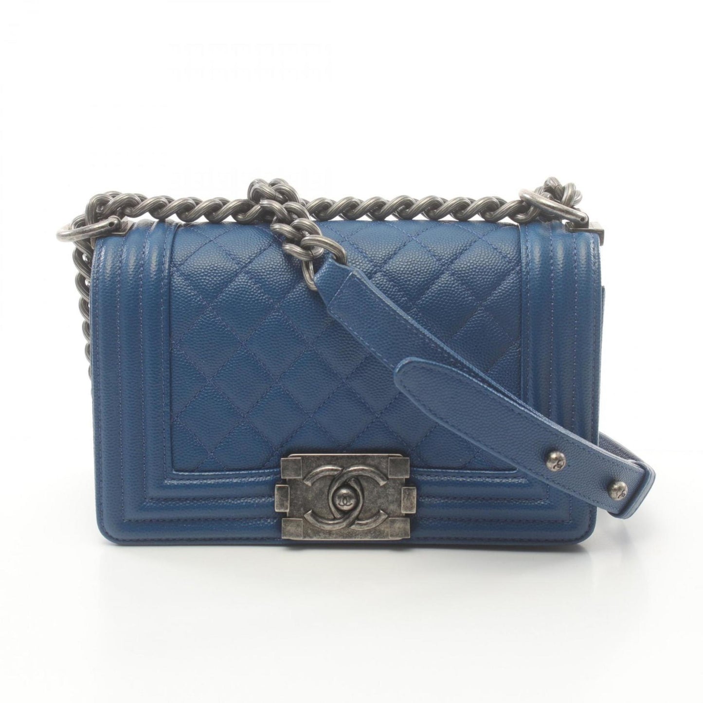 Chanel Blue Leather Shoulder Bag ()