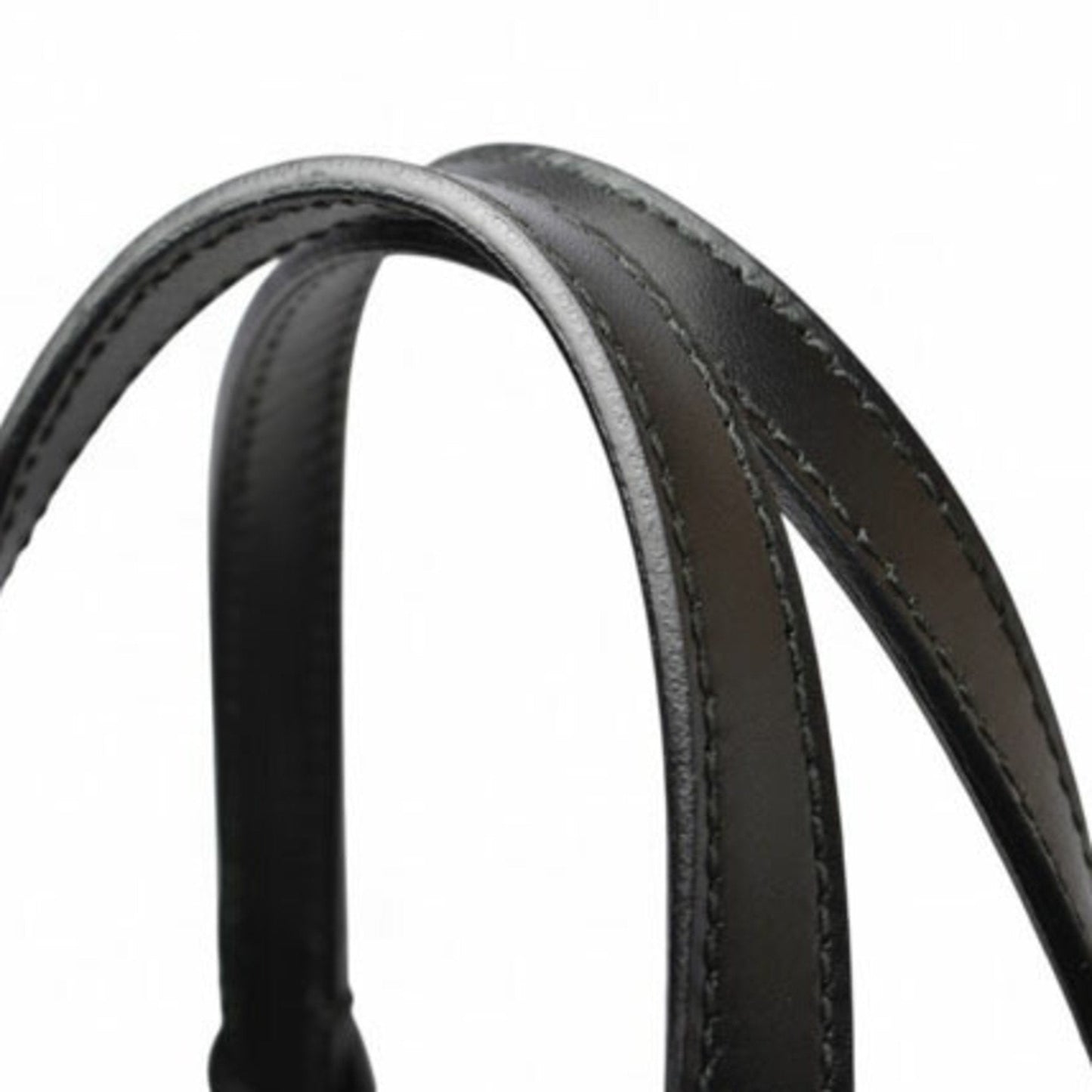 Gucci Beige Black Leather Handbag Tote Bag ()